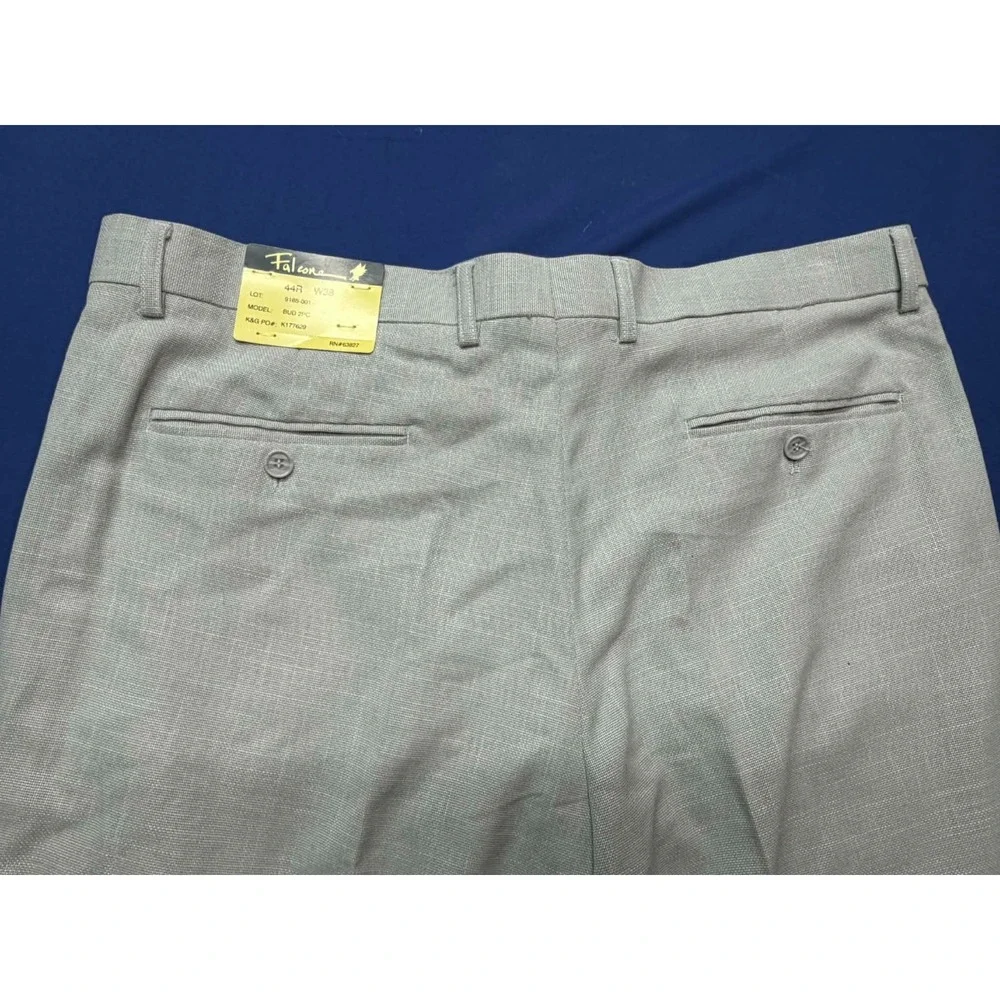 Vintage NWT Falcone Suit‎ Dress Pants Model BUD 2PC Gray Size 44R W38